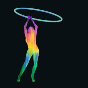 digital illustration of hula hoop dancer