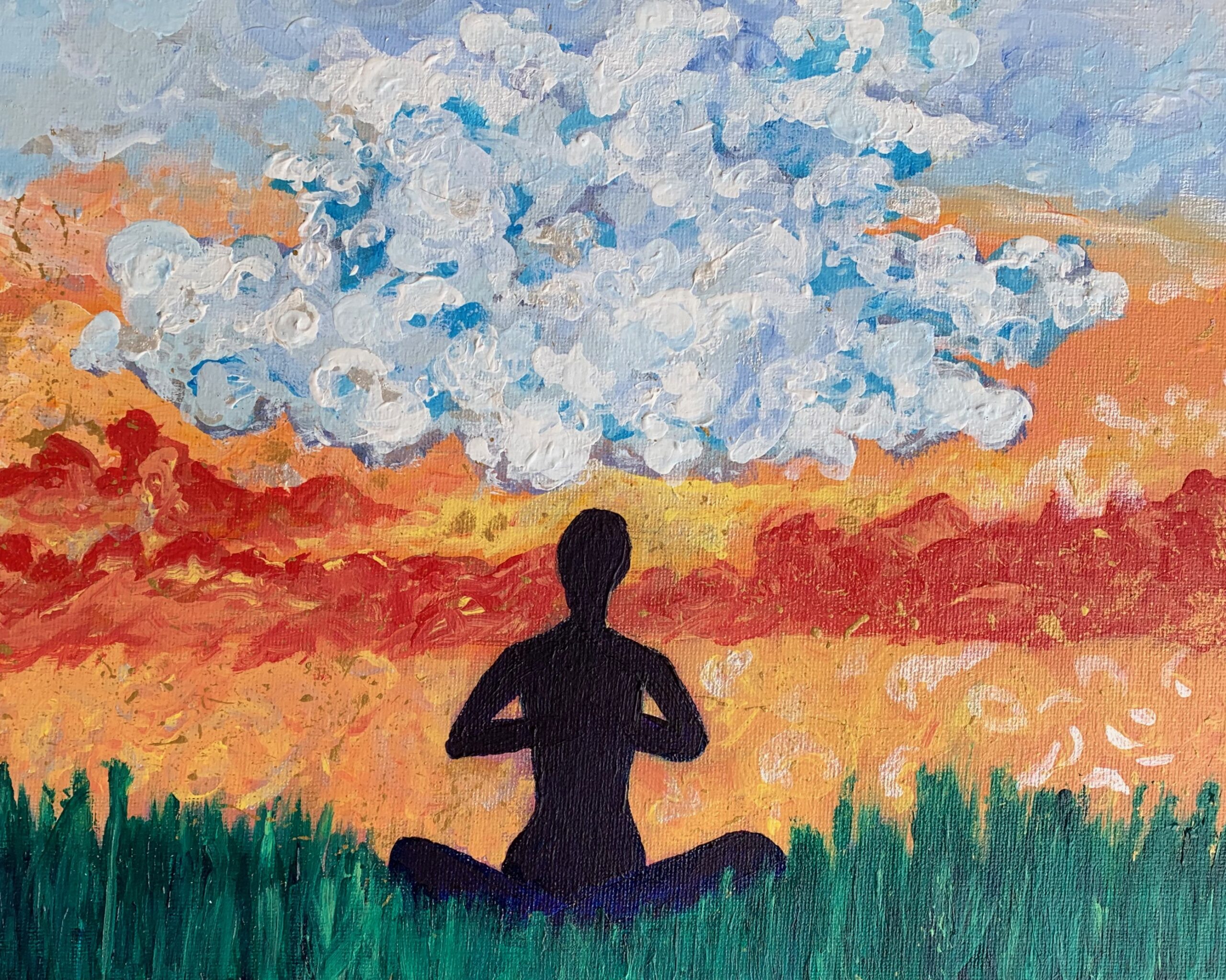 yoga meditation painting